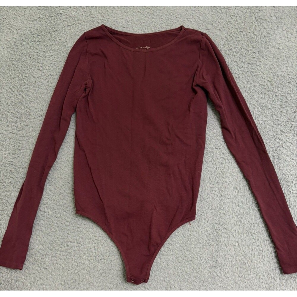 Intimately Free People Women’s Bodysuit Crimson Sz Xs-S Thong Snap Normcore